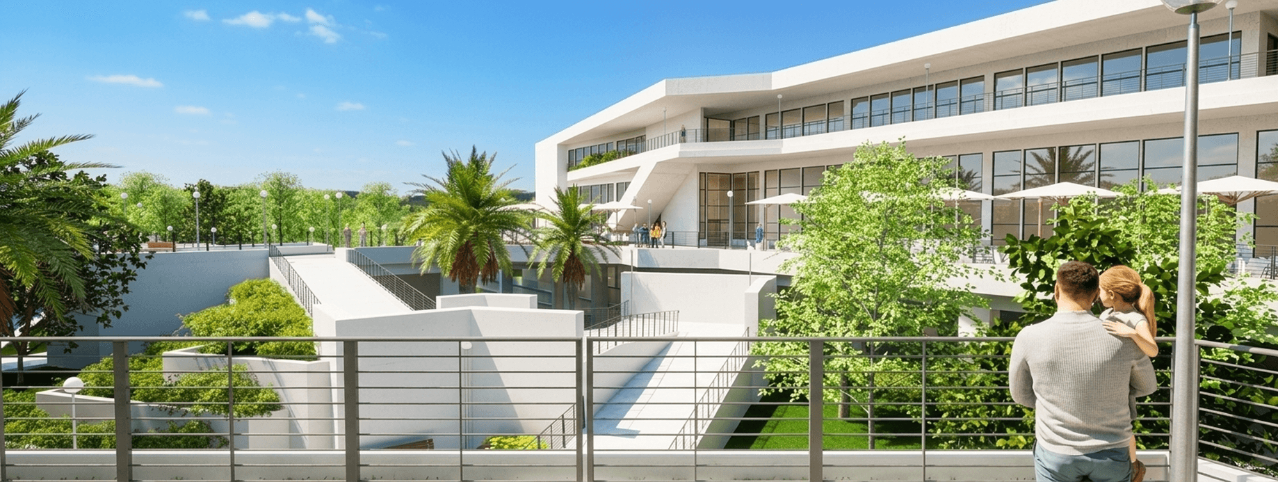 Vista del Club House y amenidades del proyecto La Prosperidad